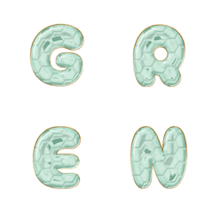 creamy green ENG words honeyblock