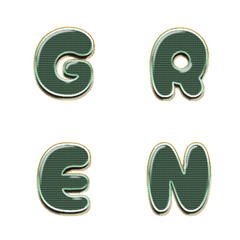 lite green cross metal grain ENG words