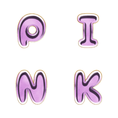word EN bevel edge metal purple pink