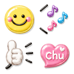 Plump and shiny emoji