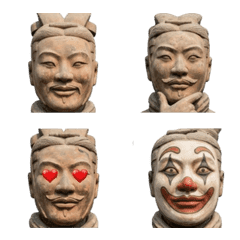 毎日使える兵馬俑風の喜怒哀楽絵文字