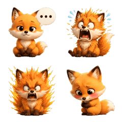 Super cute little fox emojis
