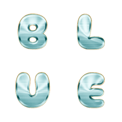 full word EN shiny sly blue chrome