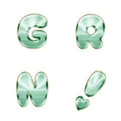 Shiny lime green metal full ENG words