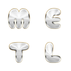 chrome shiny metal full ENG words