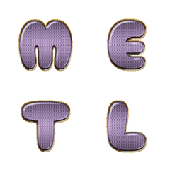 full word EN braided dark purple metal