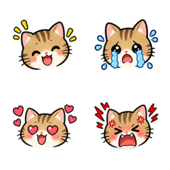 Cute Cat Big Head Emoji