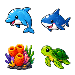 Emoji Ocean & Sea Life