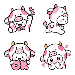 Pink Cow Costume Emoji