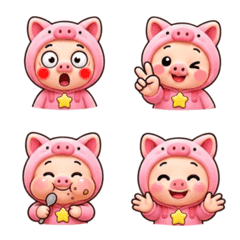 豬豬裝扮的Ton-chan