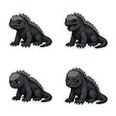 Marine iguana Pixel Art 1