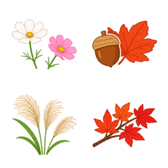 Emoji Daun Maple dan Alam Musim Gugur