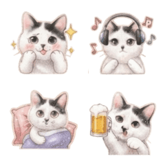 Adorable Hachiware Cat Dai chan Emoji