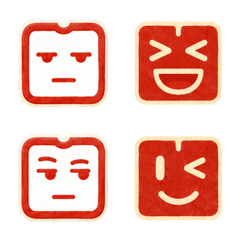 篆書風フェイス絵文字