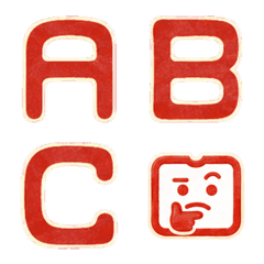 篆書風アルファベット＆フェイス絵文字