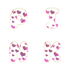 dark pink simple alphabet POP
