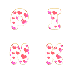 pure pink simple alphabet POP