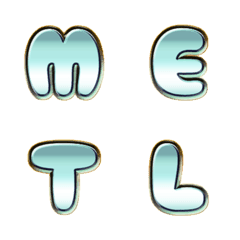 lite green metalic gradient EN words