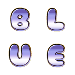 gradient metal blue purple EN words