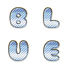 word pack block metalic skyblue