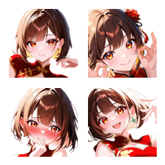 High-Energy China Dress Girl Emoji