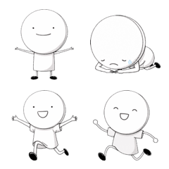 Marume-san: Expressive Pose Emoji