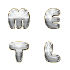 shiny chrome metal ash full ENG words