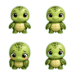 Green sea turtle Glass 1