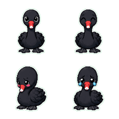 Black swan Pixel Art 1