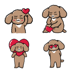 Dandy the Toy Poodle (Heart) Emoji