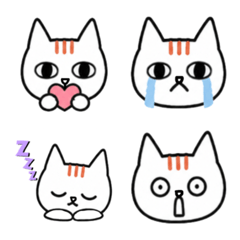 Simple white cat emojis.
