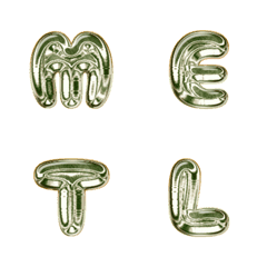 full word ENG yellow metalic lime
