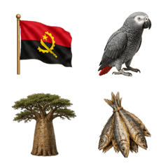 Angola 3D (40 emojis)