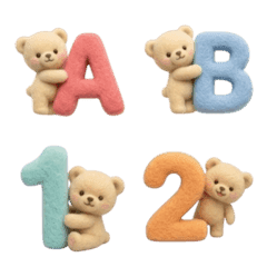 Cute & Fluffy Alphabet/Numbers