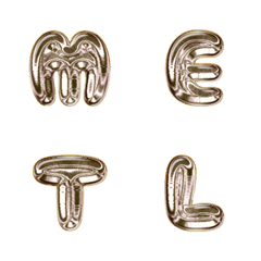 full word ENG bronze metal chrome