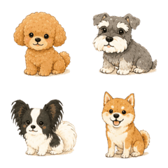 Cães | Emojis fofos de cães