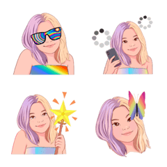 Animate emoji Fahngam Rainbow