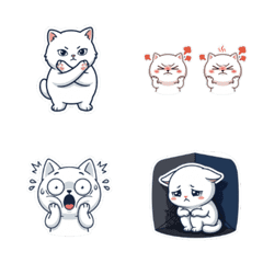 Cute cat stickers Q