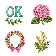 Embroidery emojis