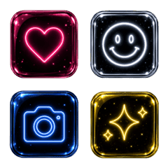 Neon Glass Emoji