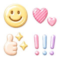 Cute pastel colored emoji