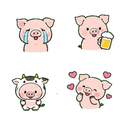 Puffy Piggy Daily Reaction Emojis