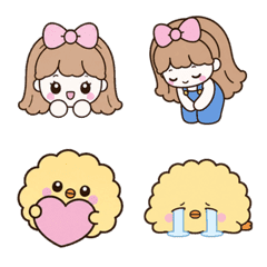 Kyarori-chan and Piyo-chan Emoji