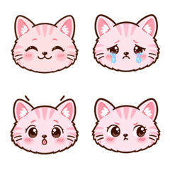 Cute Pink Cat Sakuran Emoji