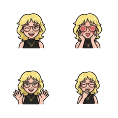 A woman wearing glasses A