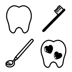 Simple Black & White Tooth Moods
