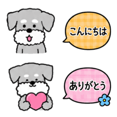 Cute Schnauzer Everyday Emojis
