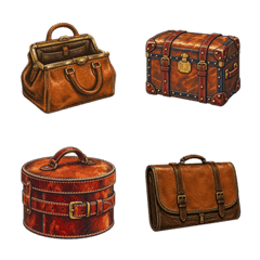 Leather Travel Paper Print Emoji