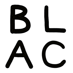 BLACK/NUMBER/ALPHABET