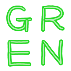 GREEN/NUMBER/ALPHABET